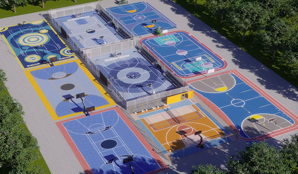 500 MODEL SÂN TẬP THỂ THAO NGOÀI TRỜI TỔNG HỢP